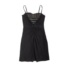 CHRISTIAN DIOR Black Cocktail Dress Embroidered with Brilliant and Black Pearls