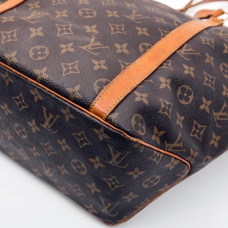 LOUIS VUITTON Vintage Tote Bag in Brown Canvas and Natural Leather 2