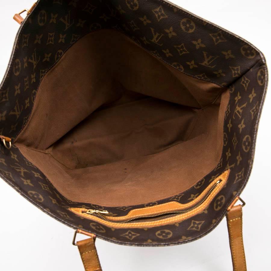 LOUIS VUITTON Vintage Tote Bag in Brown Canvas and Natural Leather 6