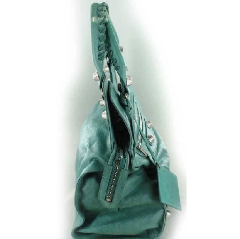 turquoise balenciaga bag