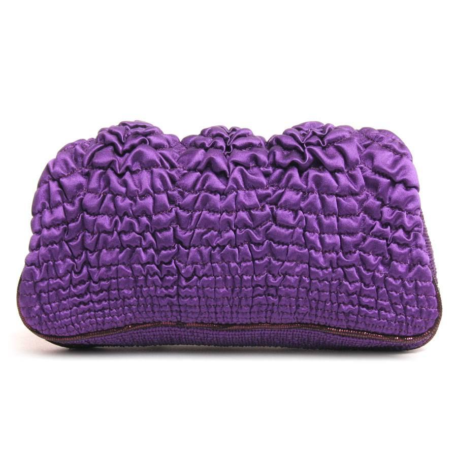 purple silk handbag bag