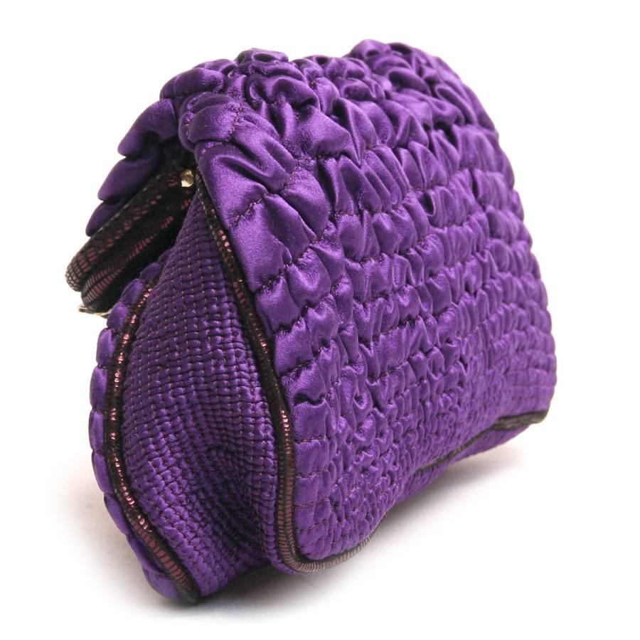 silk handbag purple bag