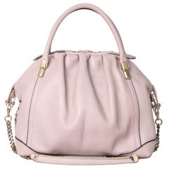 Used Nina Ricci "La Rue" Powder Pink Leather Bag 