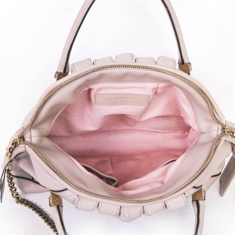 Sac NINA RICCI En Cuir Vert - Style Bandoulière - Fabriqué En Italie - Occasion Bon état