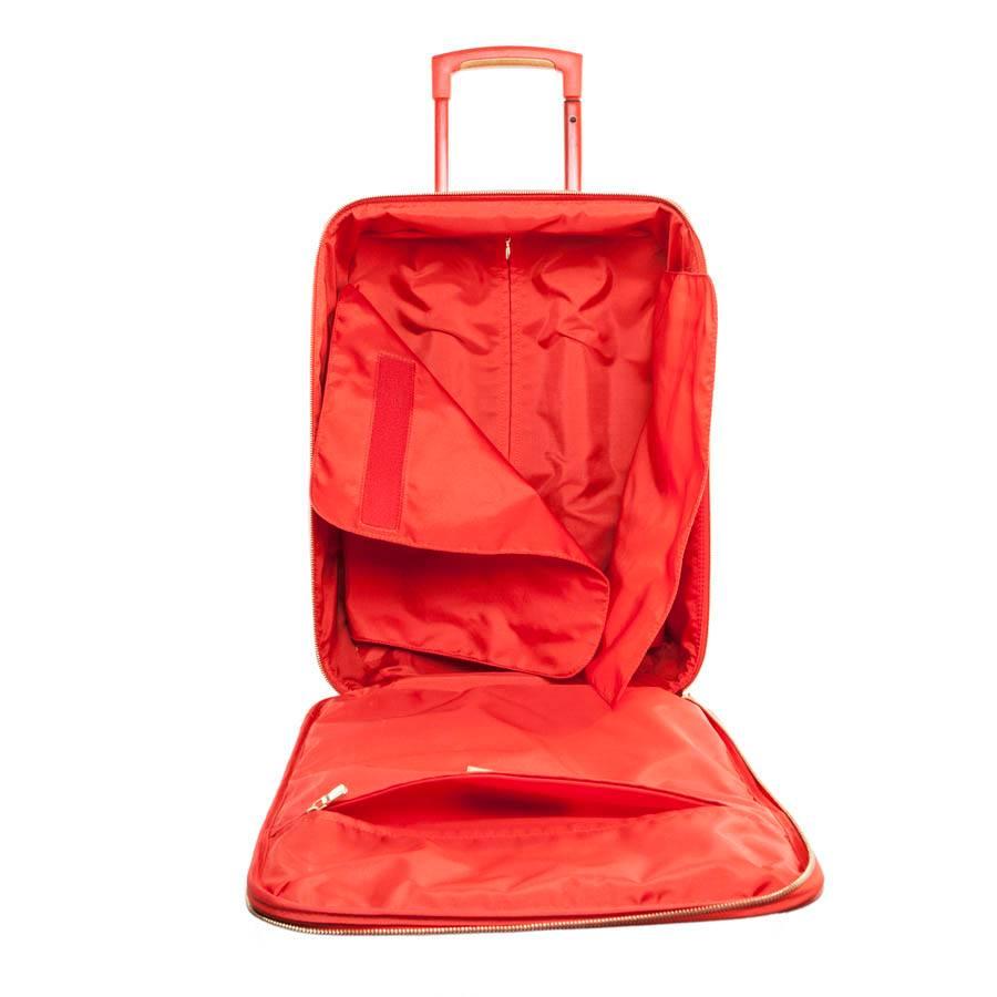 Louis Vuitton Monogram Orange Embossed Patent Leather Suitcase  5