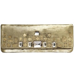 CHRISTIAN LACROIX Haute Couture Abend-Clutch aus goldenem Leder