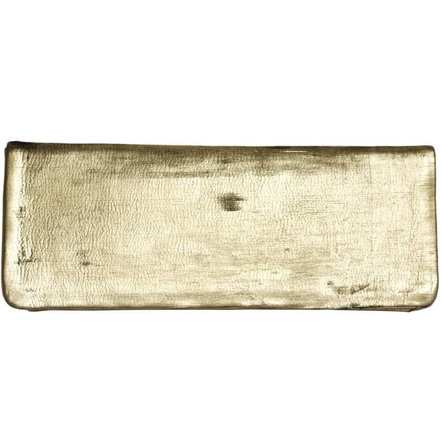 CHRISTIAN LACROIX Haute Couture Evening Clutch in Gold Leather In Good Condition In Paris, FR