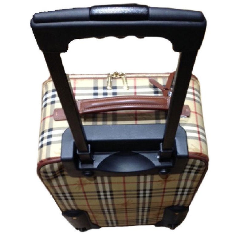 BURBERRY Small Suitcase in original Haymarket Check Canvas at 1stDibs