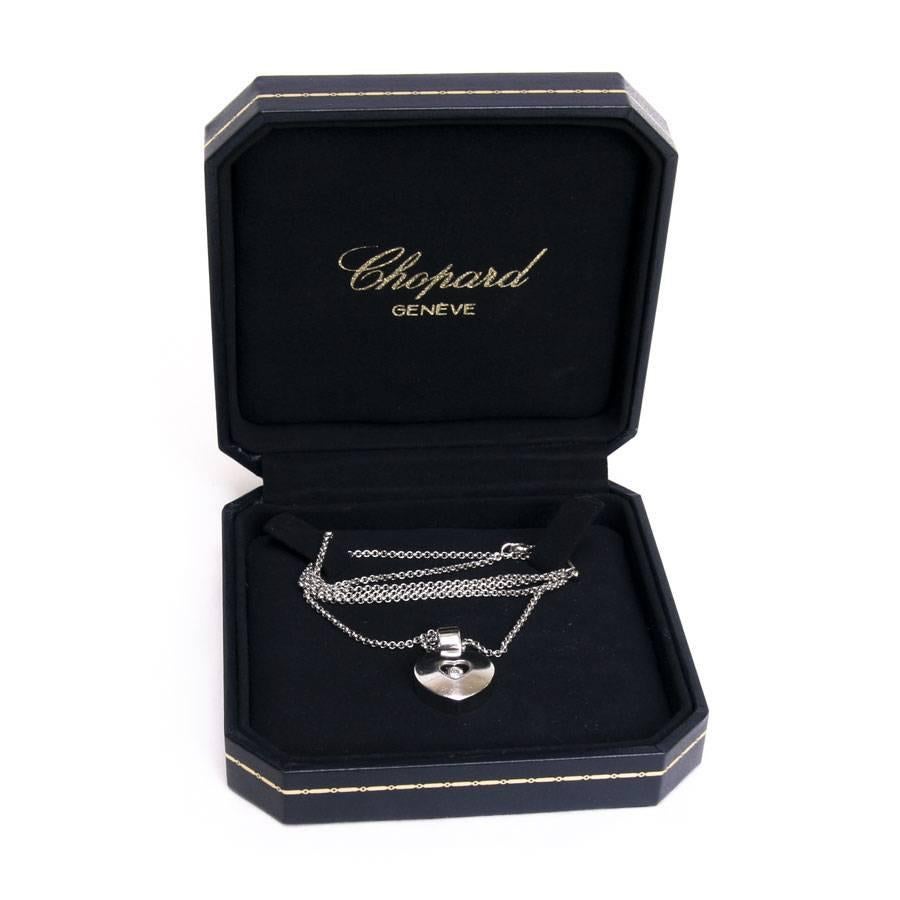 Women's Chopard White Gold Very necklace  and Diamond Heart Pendant  For Sale
