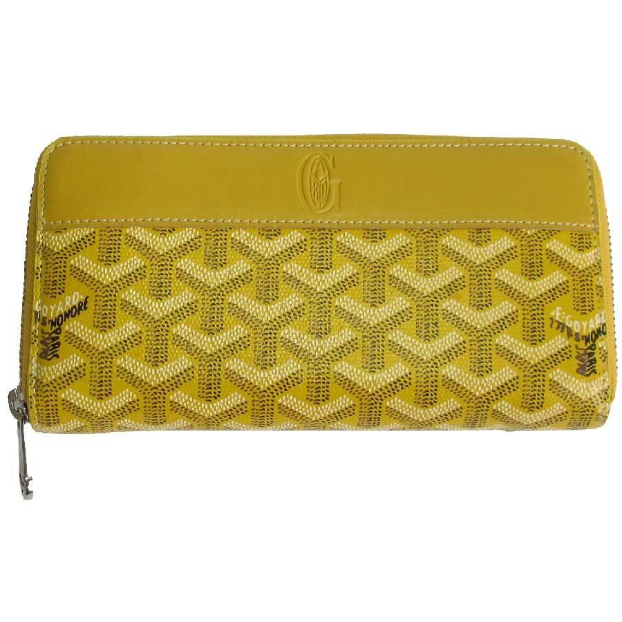 GOYARD Matignon Wallet in Yellow Monogram Canvas and Leather