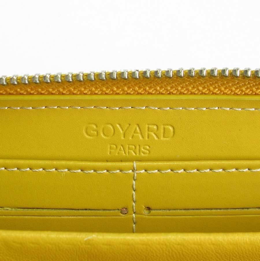 GOYARD Matignon Wallet in Yellow Monogram Canvas and Leather 5