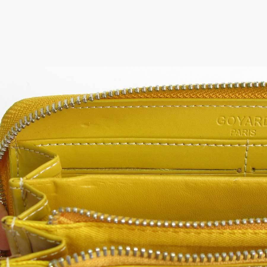 GOYARD Matignon Wallet in Yellow Monogram Canvas and Leather 4