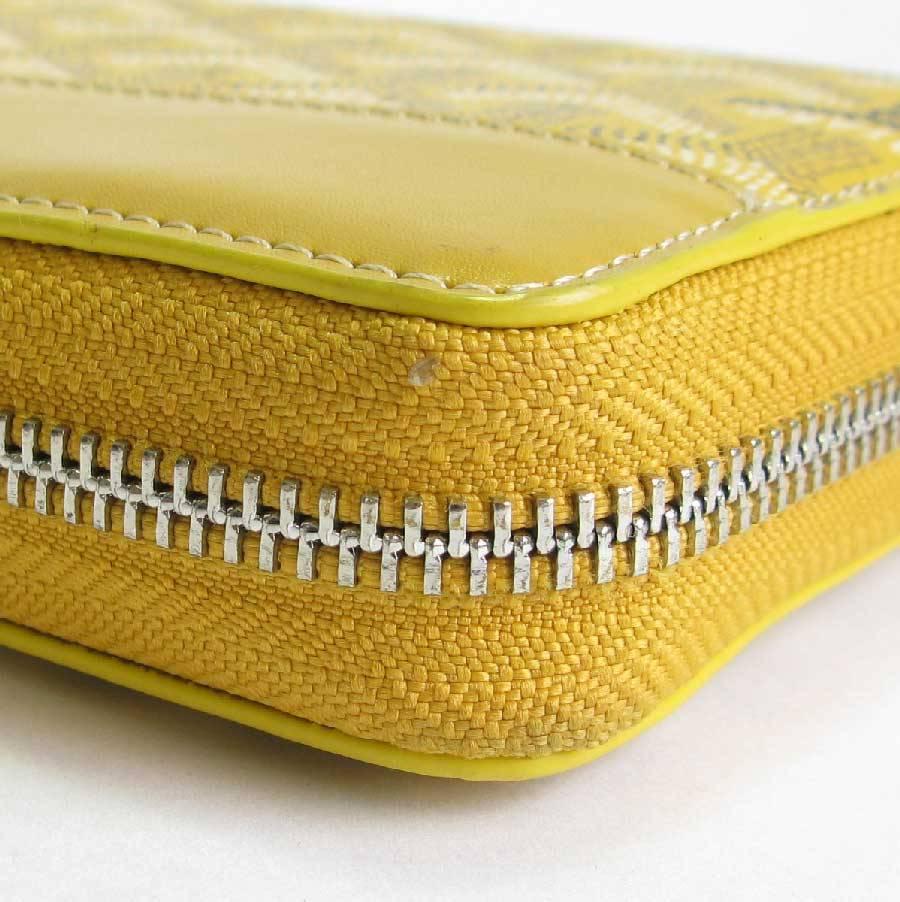 Women's GOYARD Matignon Wallet in Yellow Monogram Canvas and Leather