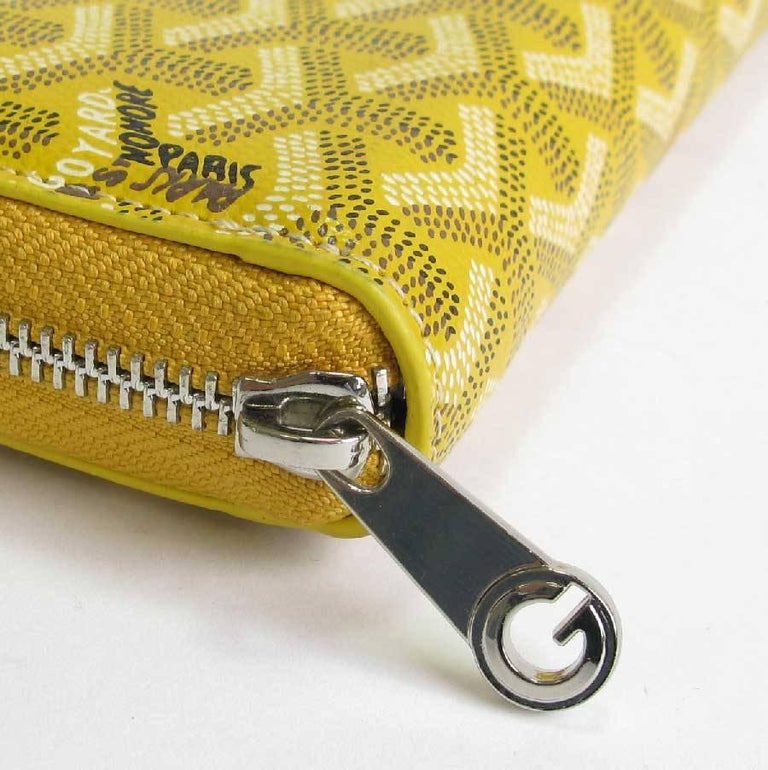 GOYARD Matignon Wallet in Yellow Monogram Canvas and Leather at