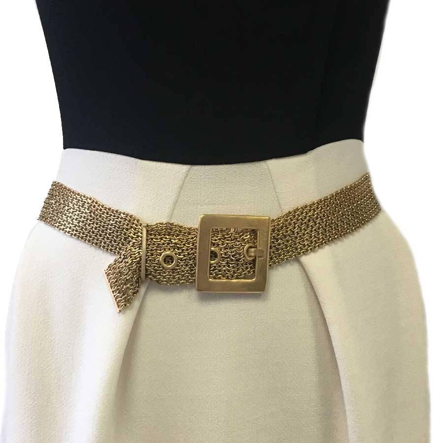 Chanel Nine Chains Gilt Metal Belt  2