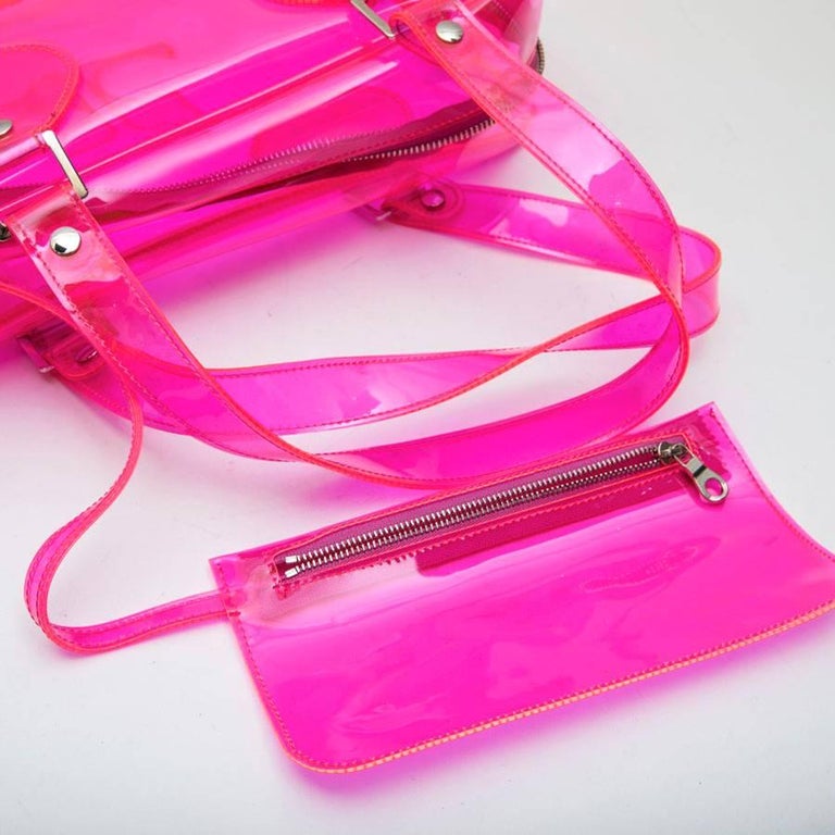COURRÈGES Bag in Transparent Pink Plexi For Sale at 1stDibs | pink  transparent bag, tote bag courreges bazaar, courreges bag