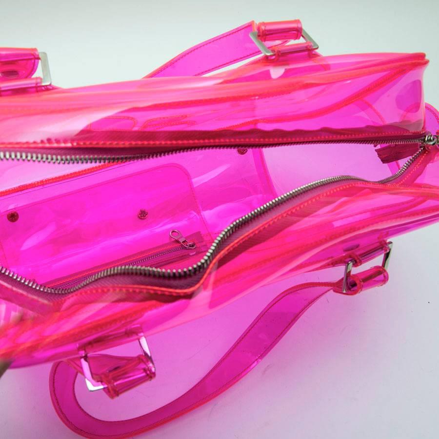 COURRÈGES Bag in Transparent Pink Plexi 4