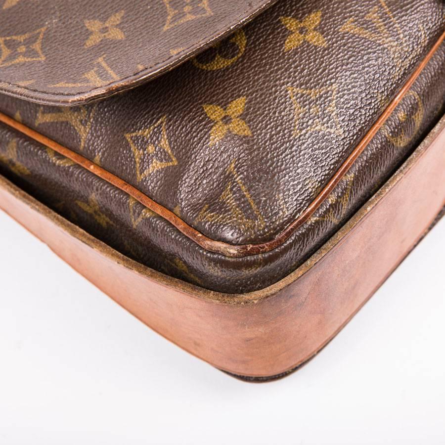 LOUIS VUITTON Cartouchière Bag in Brown Monogram Canvas and Natural Leather 4