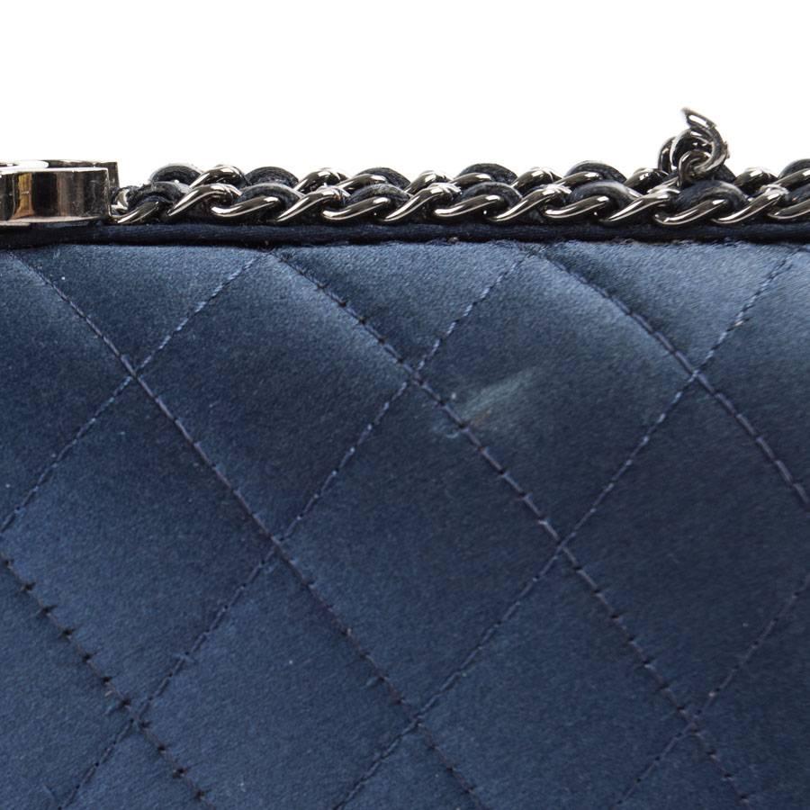 CHANEL Minaudière Bag in Midnight Blue Silk Satin For Sale at 1stDibs ...