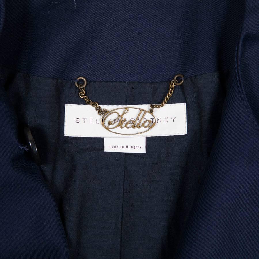 STELLA Mc CARTNEY Coat Dress in Navy Blue Cotton Size 40 2