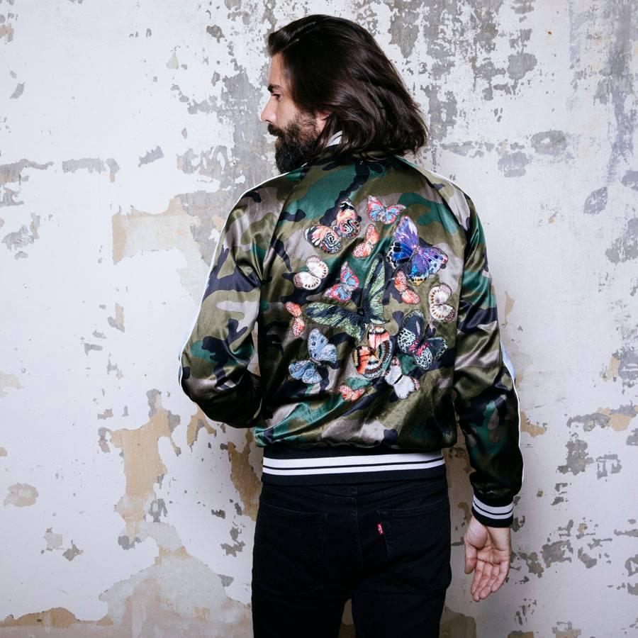 VALENTINO GARAVANI 'Souvenir' Men's Jacket in Multicolored Satin Size 48FR 4