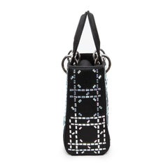CHRISTIAN DIOR Mini Lady D Sac de Soirée en Satin de Soie Noir serti de Swarovski