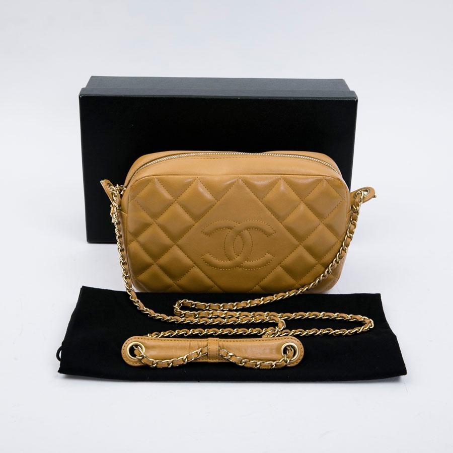 CHANEL Camera Bag in Camel Quilted Leather 7