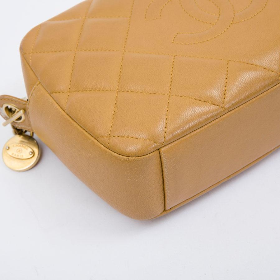 Women's CHANEL Camera Bag in Camel Quilted Leather