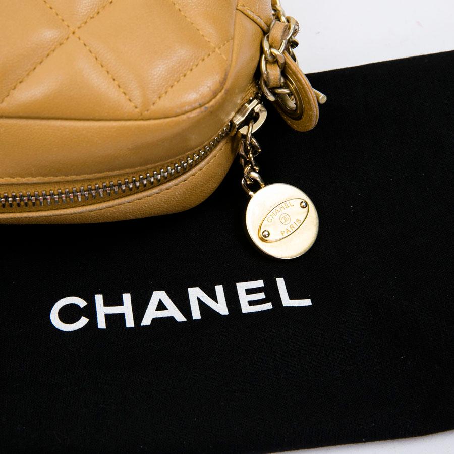CHANEL Camera Bag in Camel Quilted Leather 6