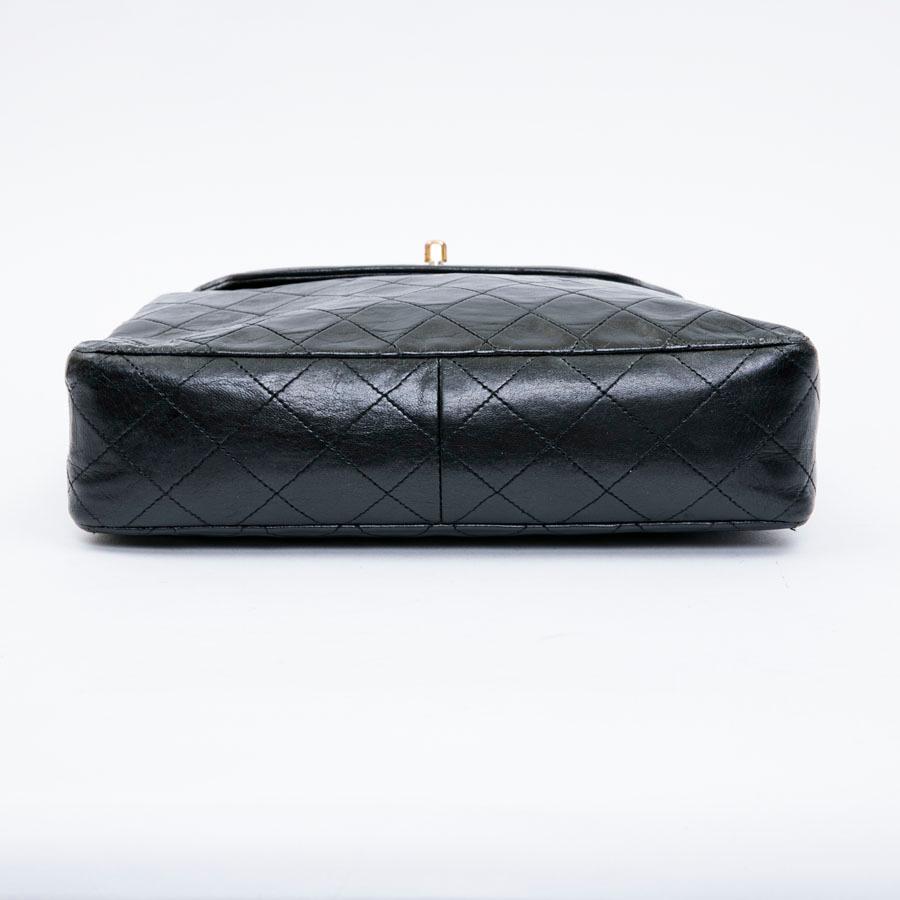 CHANEL Vintage Bag in Black Quilted Leather 1