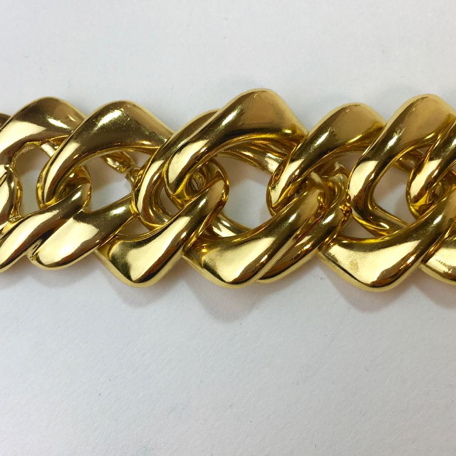 YSL YVES SAINT LAURENT Vintage Chain Bracelet in gilded Metal In Excellent Condition In Paris, FR