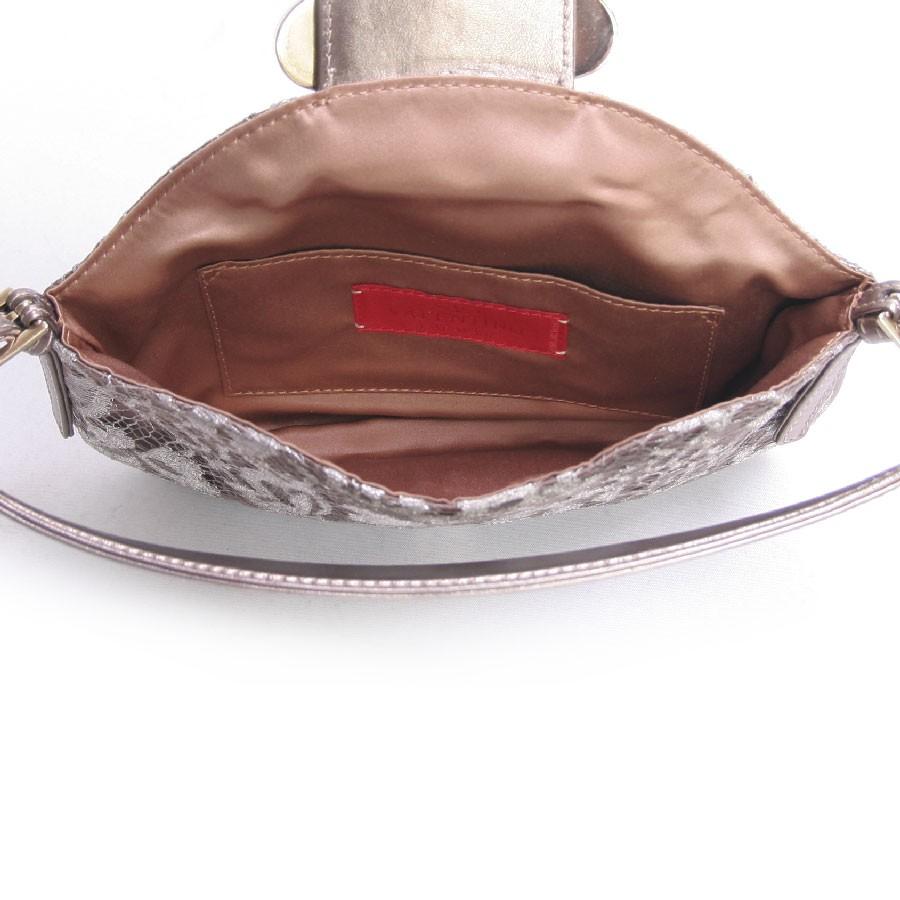 VALENTINO Mini Evening Bag in Bronze Satin and Lace 2