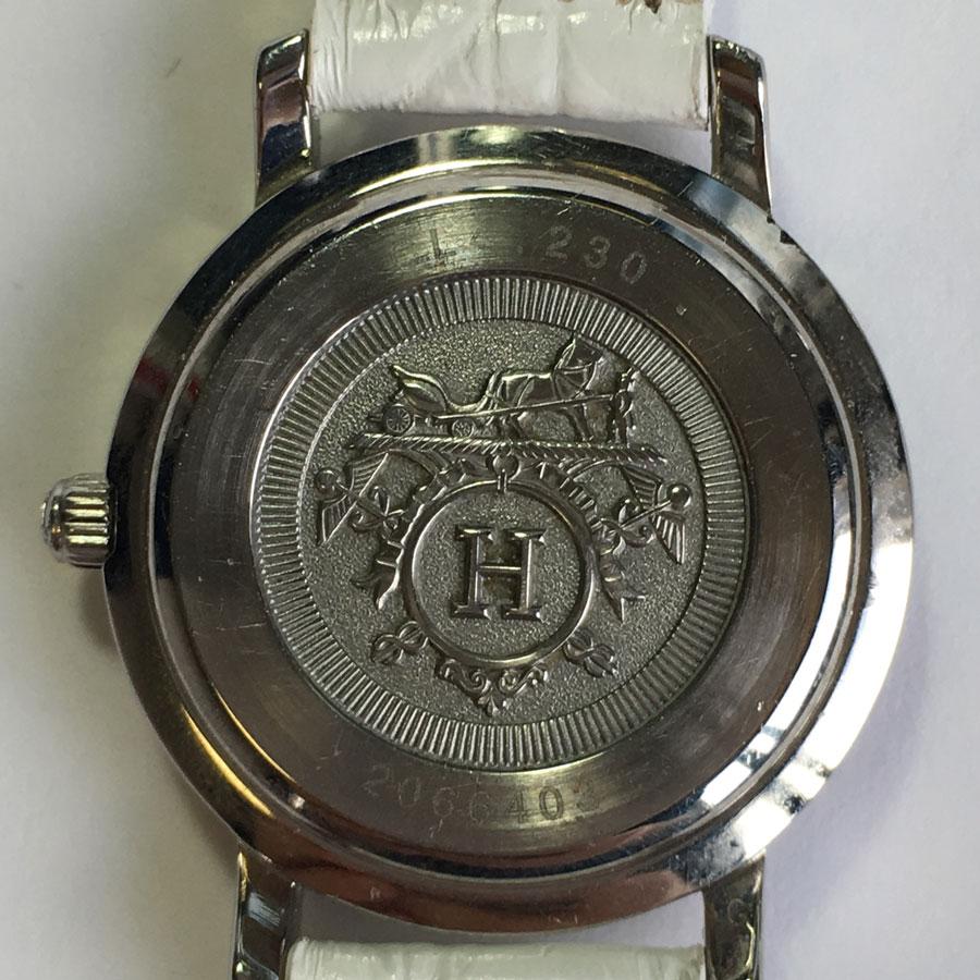 HERMES Clipper Watch in Steel and  In Good Condition In Paris, FR
