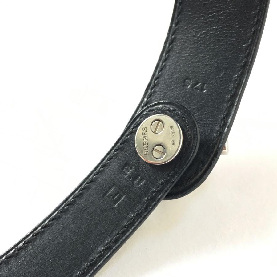 Women's HERMES Bracelet in Black leather
