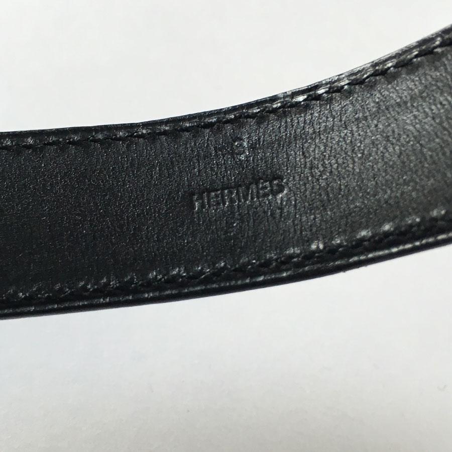 HERMES Bracelet in Black leather 1