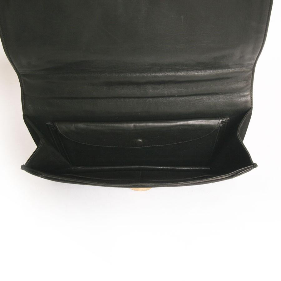 Women's HERMES Vintage Etrier 24 Faubourg Saint-Honoré Bag in Black Suede Leather