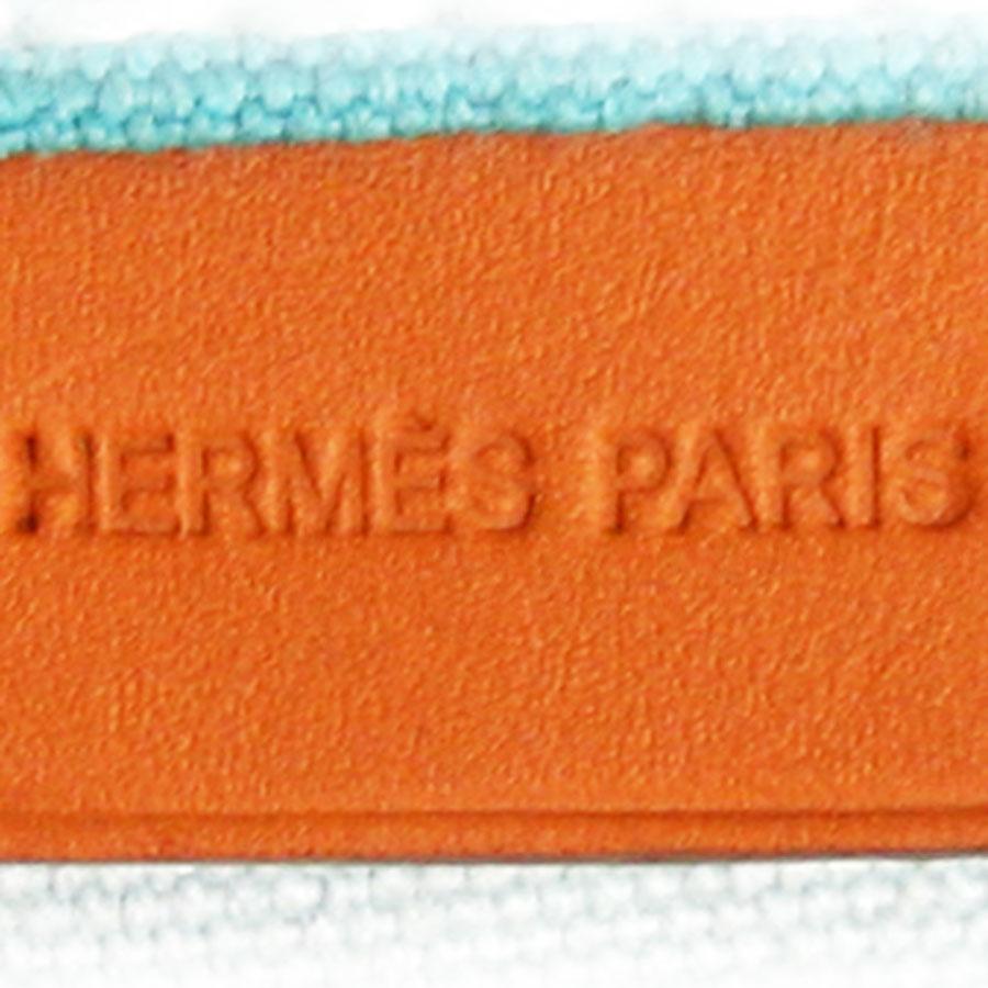 HERMES Strandtasche aus Segeltuch in Azurblau und Blau mit Himmelfarben Damen