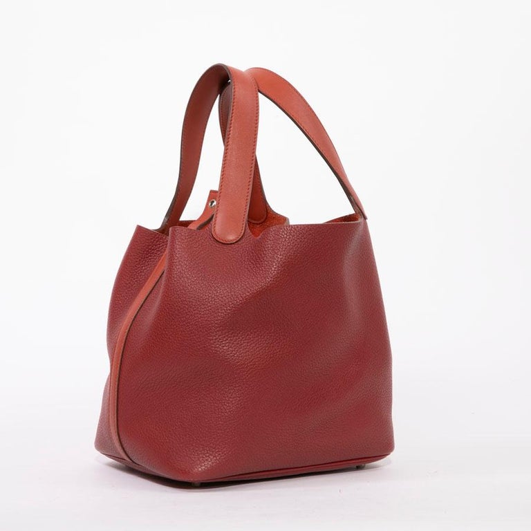 Hermes Picotin Bag in Two-Tone Red H and Red Casaque Clémence