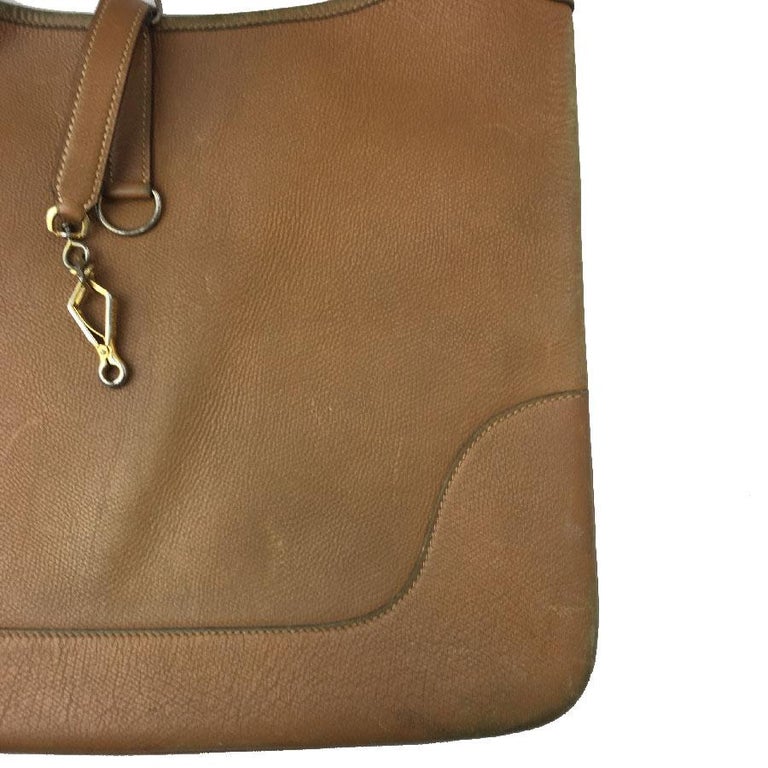 HERMES Vintage Bag Trim Model in Grained Gold Leather at 1stDibs | hermes  purse