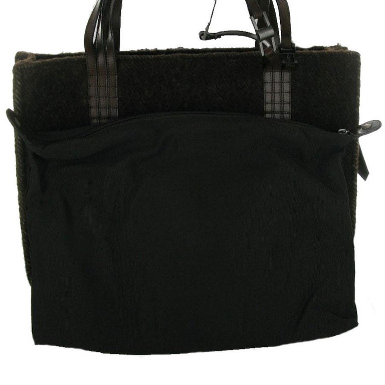 Computer Backpack Chanel CHANEL Collector Computer Bag in Brown Wool and Leather For Sale at ...
