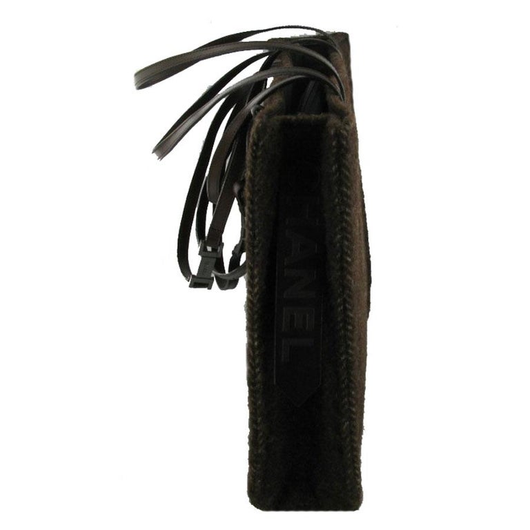 Computer Backpack Chanel CHANEL Collector Computer Bag in Brown Wool and Leather For Sale at ...