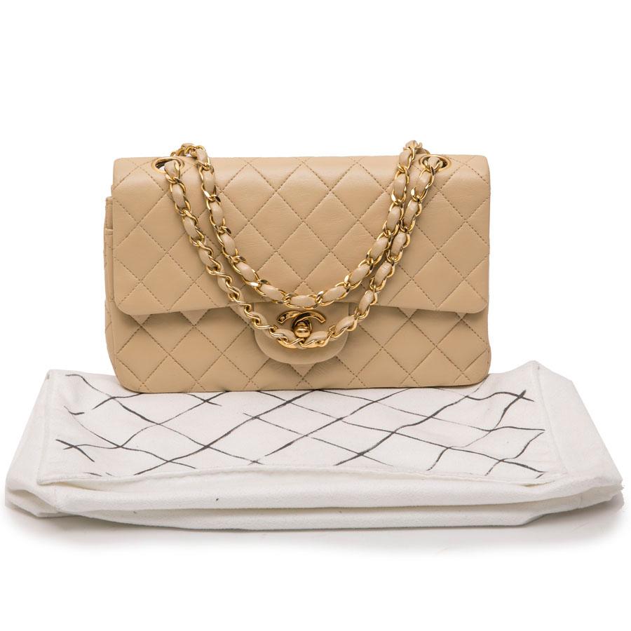 Chanel Beige Quilted Leather Timeless Bag  9