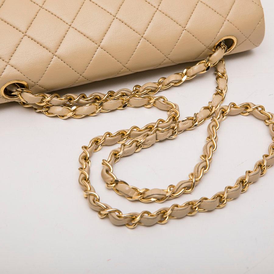 Chanel Beige Quilted Leather Timeless Bag  4