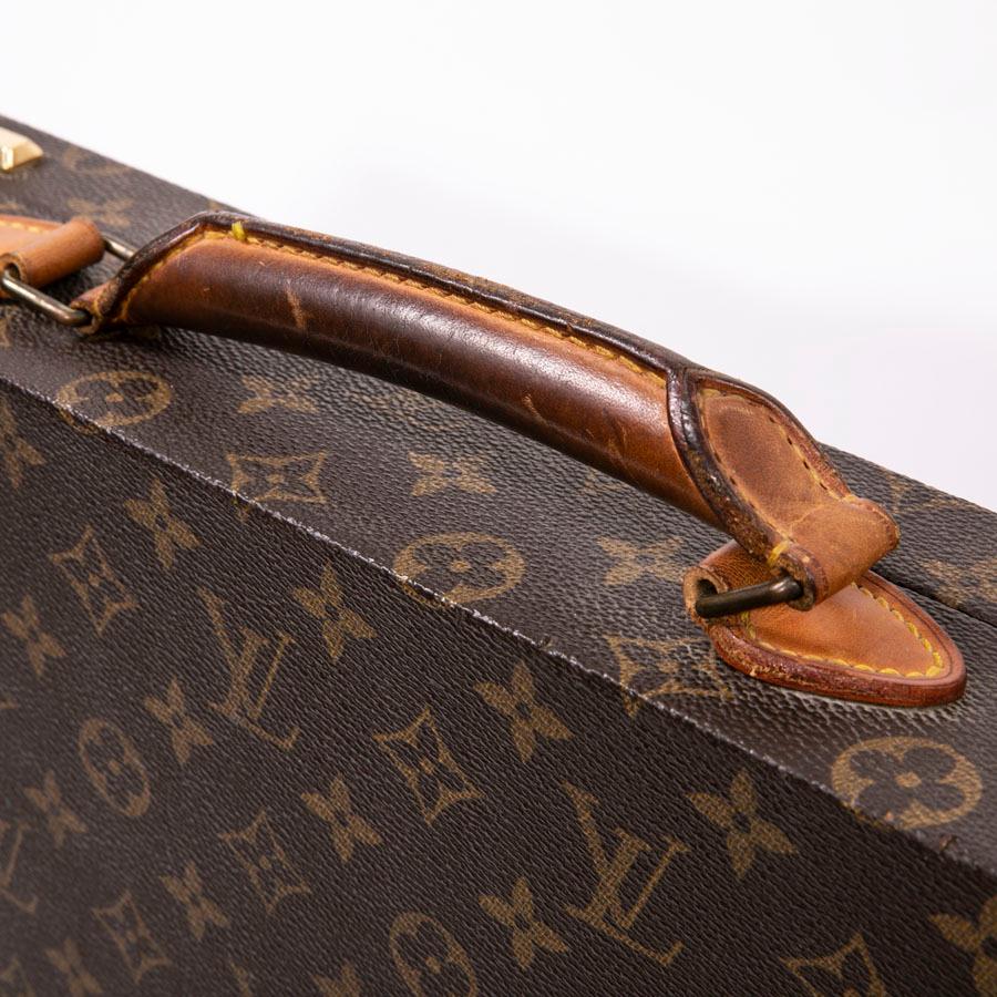 LOUIS VUITTON Vintage Attaché Case in Brown Monogram Canvas And Natural Leather 1