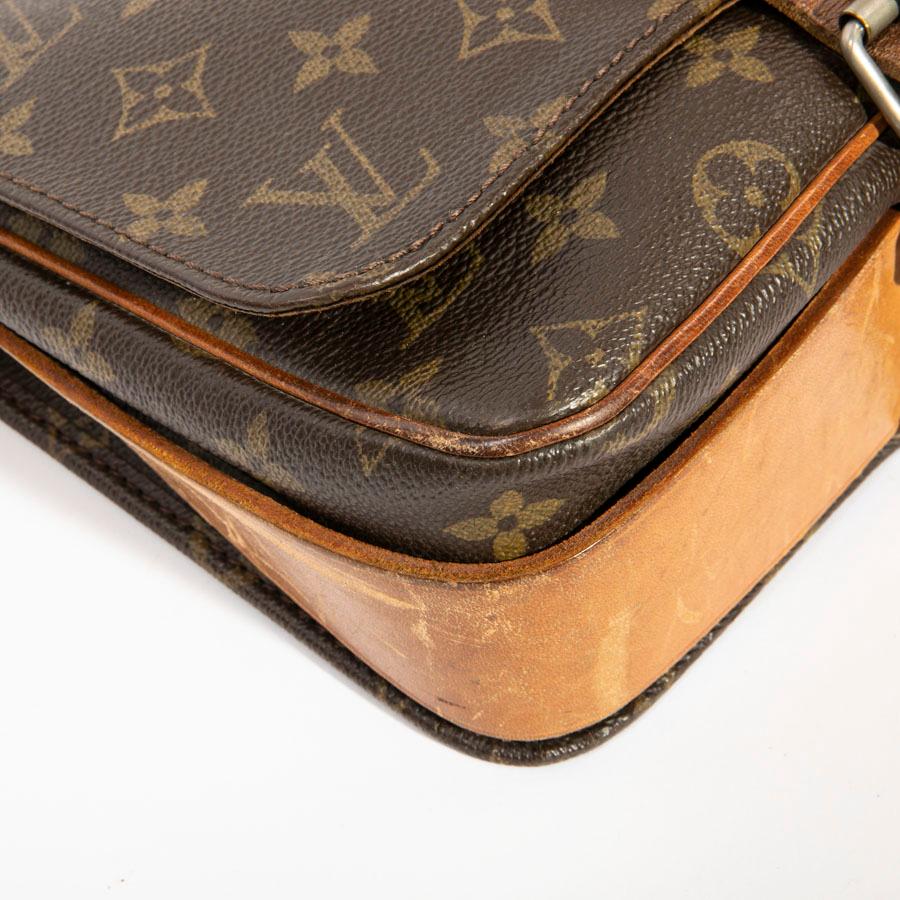 Women's Louis Vuitton Vintage Brown monogram Canvas and Natural Leather Satchel Bag 