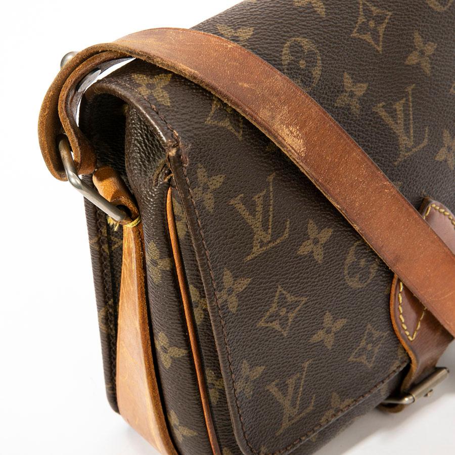 Louis Vuitton Vintage Brown monogram Canvas and Natural Leather Satchel Bag  3