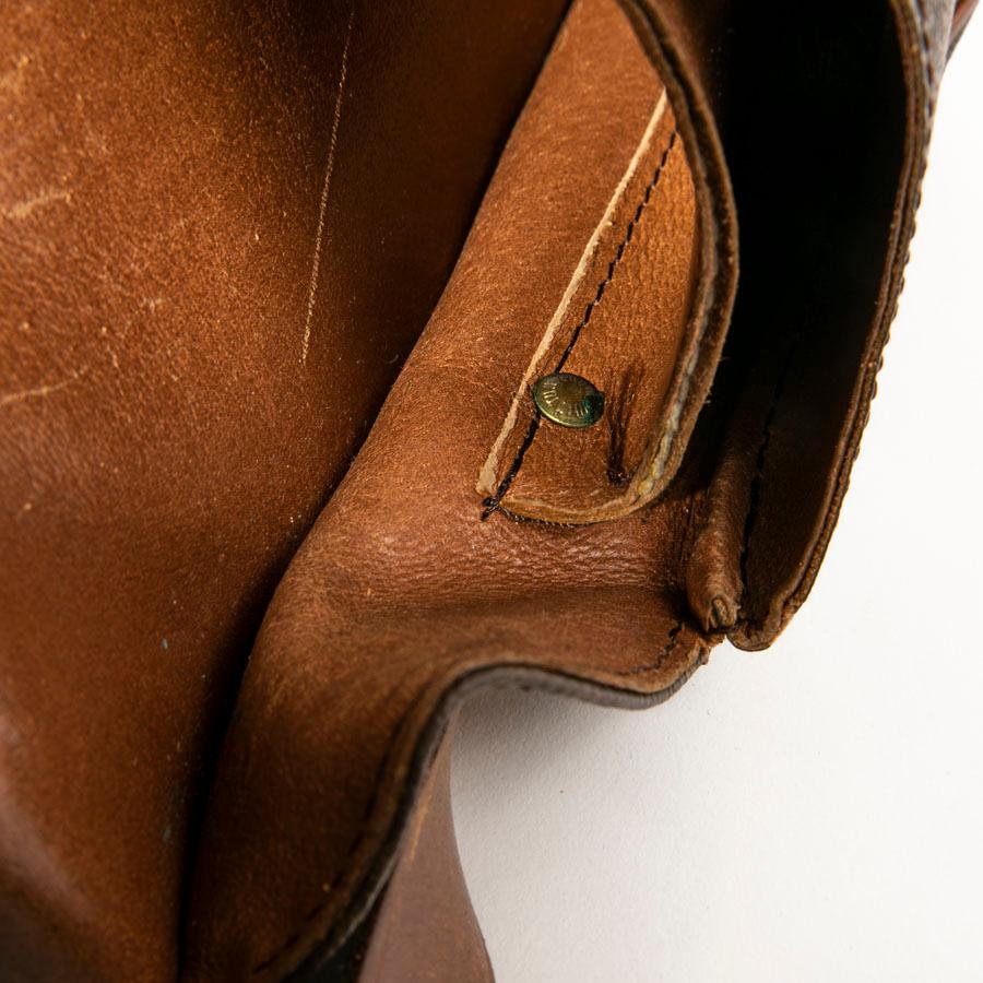 Louis Vuitton Vintage Brown monogram Canvas and Natural Leather Satchel Bag  5