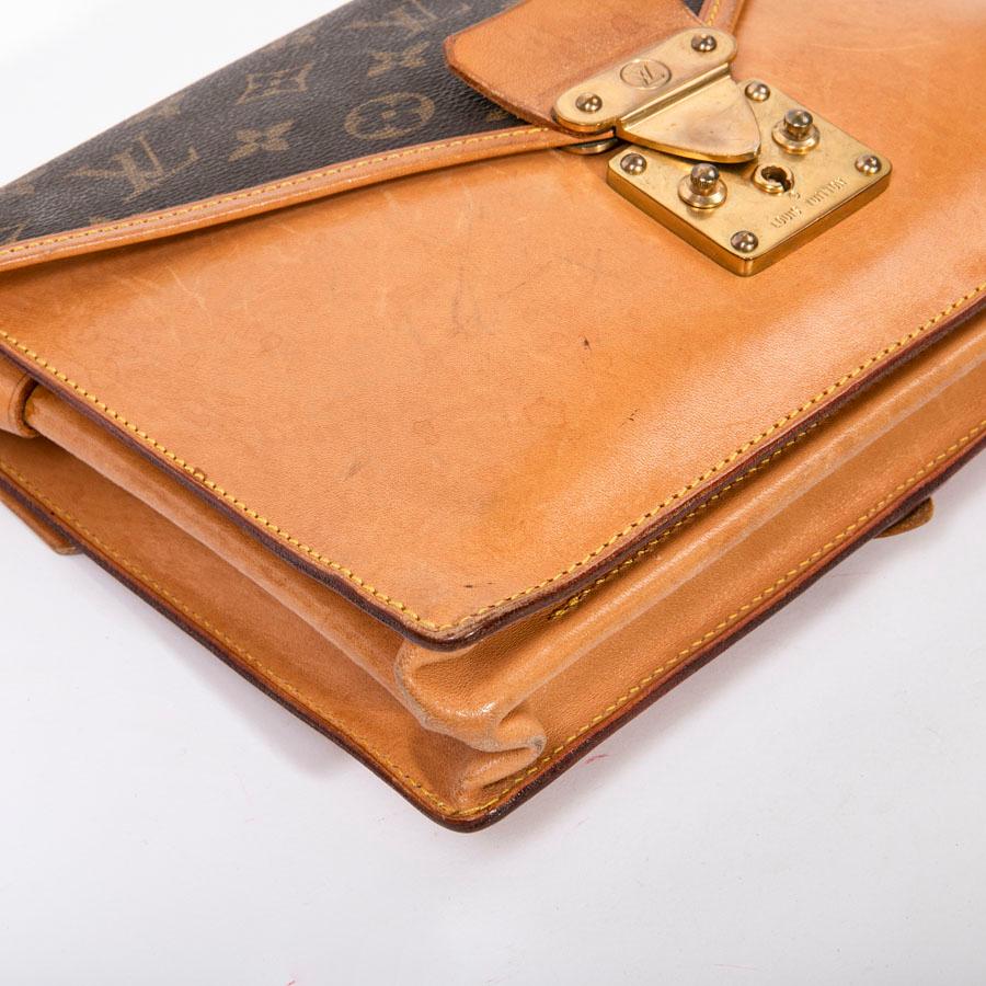 Women's Louis Vuitton Vintage Brown monogram Canvas and Leather Double Pocket Bag 
