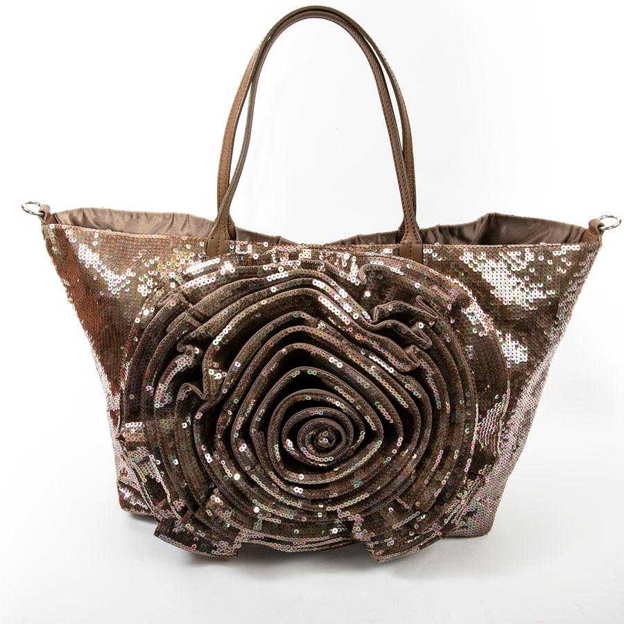 Valentino Tote Bag in Brown Sequins  For Sale 7