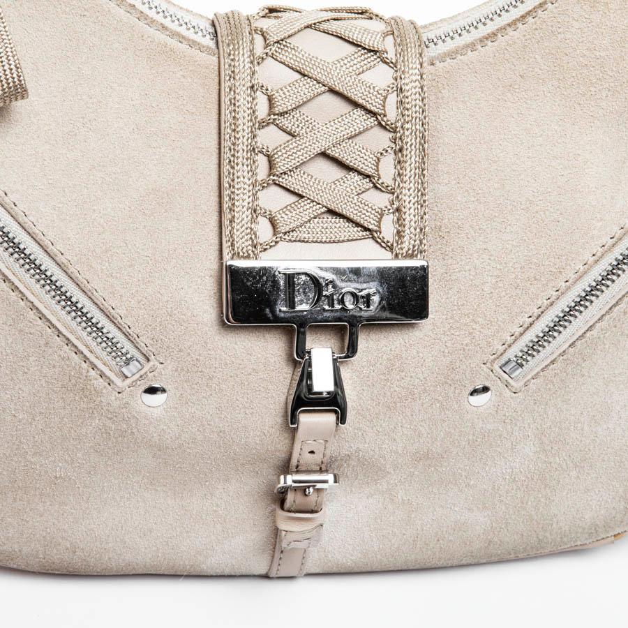 CHRISTIAN DIOR Bag in Beige Suede Leather 3